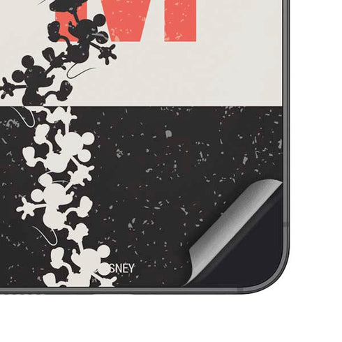 Disney Mickey Mouse Stacked Silhouette Split Galaxy S25 Skin